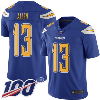 Los Angeles Chargers NFL Football Keenan Allen Electric Blue Jersey Youth Limited #13 100th Season Rush Vapor Untouchable->youth nfl jersey->Youth Jersey